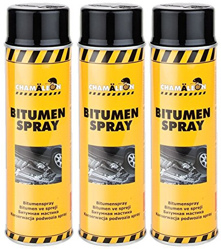 Chamäleon Bitumen Spray 6 x 500ml BITUM SCHWARZ UBS Schutz UNTERBODENSCHUTZ