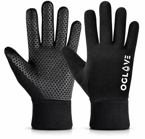 OGLOVE Guanti Sportivi Termici Impermeabili, Guanti Sensibili per touchscreen per Calcio, Rugby, Mountain-Bike, Ciclismo, Pesca e Altro (Adulto Grande)