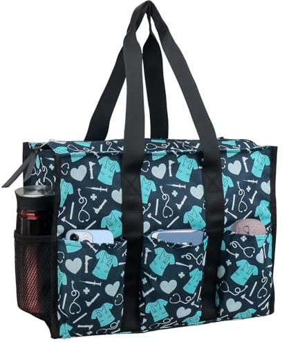 ABAMERICA Sacs d'infirmière pour Le Travail, Sac d'allaitement Multipoches, imperméable, Fermeture éclair sur Le Dessus, Sac Clinique pour étudiants en Soins Infirmiers, B10- Hauts d'infirmière,