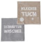 2 x 20 Servietten 'Schnutenwischer & Kleckertuch' grau, hellbraun, weiß