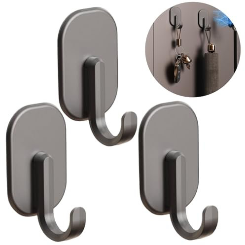 3 PCS Magnetic Hooks for Refrigerator,Heavy Duty Strong Magnet Hook for Hanging,Ma-gnetic Hooks,Strong Ma-gnet H-ooks,Mag-nets with H-OOK for Home& Office Refrigerator,Grill,Locker,Black Coat Ho-oks