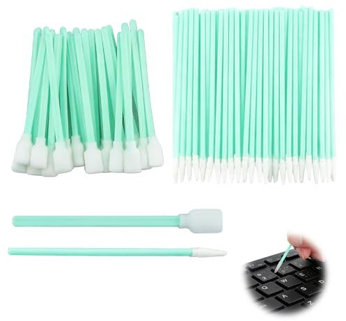 150 bastoncini di cotone per la pulizia, tamponi di cotone appuntiti, punte in gommapiuma, tamponi di pulizia per tastiera, dispositivi industriali e ottica (punta e testa quadrata)