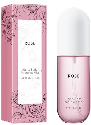 Rose Body Spray for Women, Rose Hair & Body Fragrance Mist, Long Lasting Fragrance, Perfume Oil Spray, Flower Skin Full Size Body Mist (1)