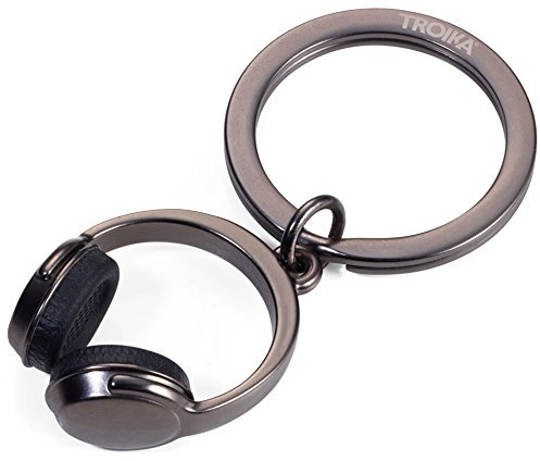 Troika HEADPHONE - KR17-07/GM - Portachiavi - Cuffia - Metallo pressofuso/silicone - Trend: musica - ascolto - grigio canna - l'originale