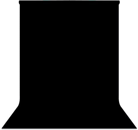 Fotobakgrund svart 1,8 x 2,8 m, bonvvie vikbar fotografi bakgrund muslin bakgrund för fotovideo studio, TV, zoom, YouTube, onlinemöten