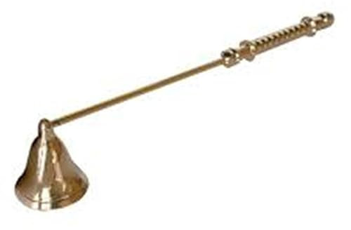 Global Éteignoir à bougie en laiton avec manche en laiton 28 cm de long avec cloche à charnière