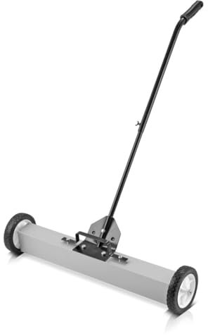 STAHLWERK Barredora magnética MBK-36 ST con 914 mm de ancho y 22,5 kg de capacidad, escoba magnética/recogedora de virutas para virutas de metal, tornillos, clavos y otras piezas pequeñas magnéticas