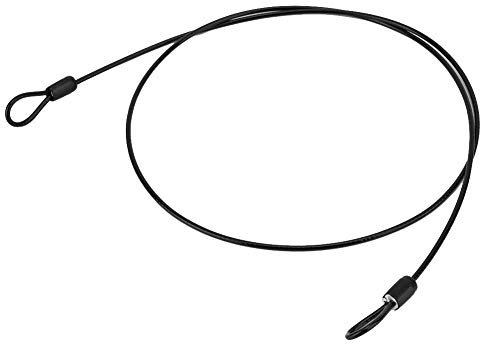 EBTOOLS Cycling Sports Interner Stahldraht und Externe Kunststoff-Sicherheitsschlaufe, Kabel, Fahrrad, Rollerschloss, Kabelschloss, Kleine Python-Sicherheitskabel, Kurz, sicher. (Schwarz)