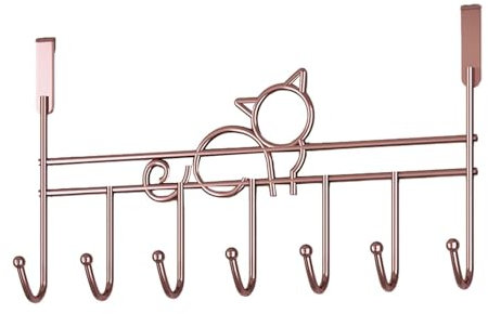 Luckxing Türhaken Türgarderobe Mit 7 Haken, Kleiderhaken Tür, Türhaken Metallaufhängung Handtuchständer, Rückseite Der Tür Organizer Für Handtücher, Kleidung, Schlüssel, Roben, Hüte