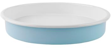 Sallys Emaille Ofenform - Ø32 cm, Ofenfest bis 230 Grad, Induktionsgeeignet, Aromaneutral (Pastellblau)