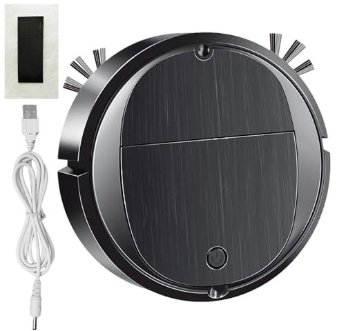 Sopande robot, minirobotdammsugare | Kraftfull minirobotrengöring med sugfunktion, automatisk sopmaskin | batteridriven, automatisk hindrande, djurhår robotdamm
