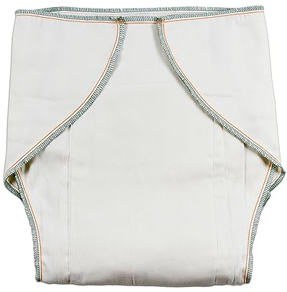 LeakMaster Adult Contoured Cloth Diaper with Nighttime Insert - Large Fits 36-44 inch Waists - 100% Cotton Gauze - 4x10x4 Layering with 10 Layered Optional use Insert for Maximum Absorbency.