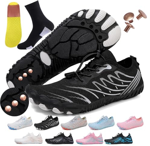 AddBili Grounding Shoes. These Copper-Grounded Barefoot Shoes are Effectively grounding, Soft, and Comfortable 1- BLACK43