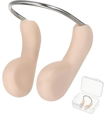 Milisten 2Stücke TPR Schwimm Nasenclip und Wiederverwendbar Optimaler Schutz für Nase Beim Schwimmen Bequeme Passform für Erwachsene Hautfreundliches Material