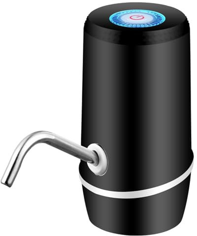 Weqizuerqi 7.9x7.6x13.2cm Water Table Pump for Water Table Kids Waters Bottle Pumps 1200mAh Electric Water Dispenser Pump taps for Home Office Travel Camping Black