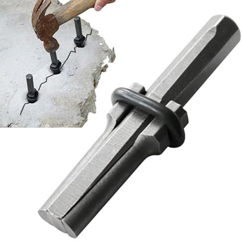Stone Wedge Heavy Duty - Rock Splitter Iron Chisel, Herramienta De Agrietamiento De Plumas De Cuña | Herramientas Manuales De Separación De Profesionales Para Concreto, Mampostería, Sitios De Co