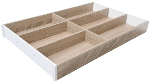 Blum AMBIA-LINE Besteckkasten | Premium Schubladen-Organizer für moderne Küchen & Schränke | schützt, sortiert & ordnet Besteck übersichtlich | mit Antirutschfüßen | 47 × 30 × 5 cm | Bardolino Eiche