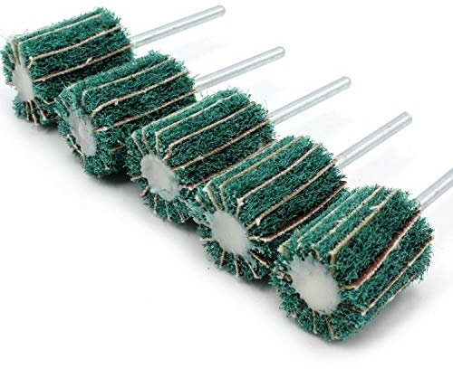 5 Stück Schleiffächer Fächerschleifer Schleifmop 20x25mm Körnung 120 mit Vlies für Dremel Proxxon Schleifer Zubehör Multifunktionswerkzeug