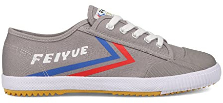 FEIYUE Fe Lo 1920 Low Top Canvas Performance Shoe with Rubber Sole Everyday Fashion Sneaker Grey