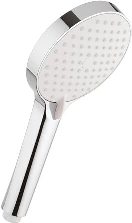 SwissWave - Handbrause mit 3 Strahlarten WaterSave, Regenstrahl, Massage und Mischung, Ventil 8 l/m, Chrom, Kunststoff