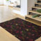 Bilderwelten Waschbarer Teppich Vintage rutschfest Lila Blüten Dunkel Läufer Wohnzimmer Schlafzimmer 140x210 cm