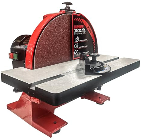 Lumberjack 12 305mm Disc Sander Linisher Heavy Duty Cast Iron Base 900W