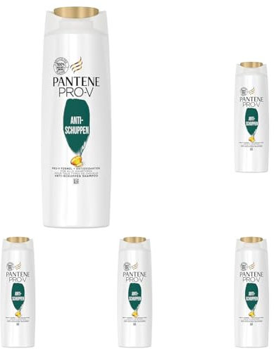 Pantene Pro-V Anti-Schuppen-Shampoo, Pro-V Formel + Antioxidantien, Für alle Haartypen, 300ML (Packung mit 5)