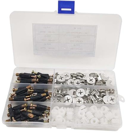 Fenteer Juego de Herrajes de Conexión de Muebles de 108 Piezas para Armario de Empalme