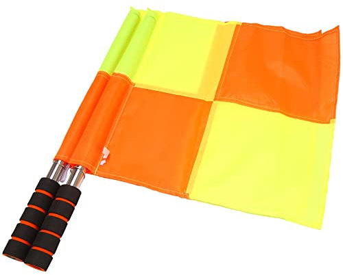 Sirxlevcy Soccer Referee Flags with Carrying Bag Football Judge Linesman Sideline Fair Play Sports Match Flags Referee Equipment