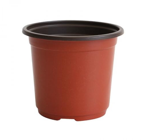 CNNIK 100 Stück Anzuchttöpfe 12cm Pflanztöpfe Kunststoff Rund Blumentopf Plastik Innen Außenbereich Anzuchttopf Rot Untertopf mit 100 Stück Pflanzenschilder