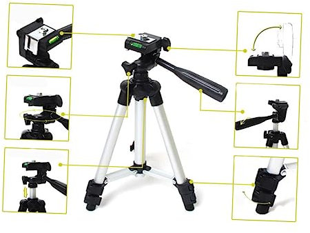 Artibetter Soporte De Ajustable De Portátil Patas De Secciones para y Smartphones para Fotografía Exteriores