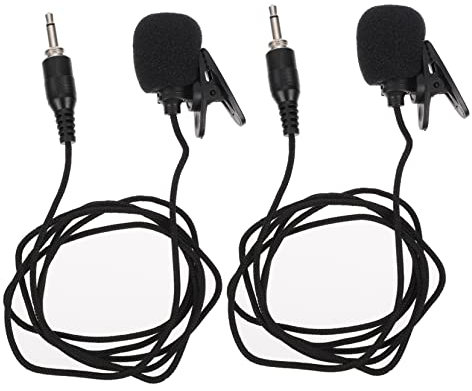 Toyvian 2pièces Micro-cravate Microphone à Condensateur Omnidirectionnel Pince Pour Conférences Direct Live Recording