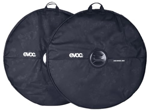 EVOC MTB Wheel Bag - Heavy-Duty 29-Inch Bicycle Wheel Travel Case with Reinforced Axle Protection, Ergonomic Carry Handles, Durable Black Material, and Secure Storage for Mountain Bike Wheels