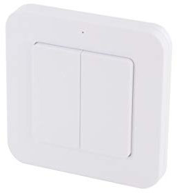 Interrupteur Double sans Fil 2 canaux - on/Off +Variateur - Blanc - DiO