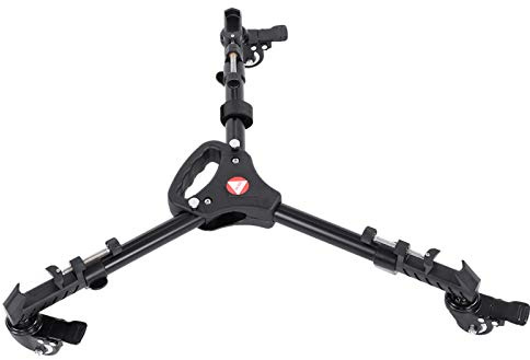 Sxhlseller Carrello Universale per Treppiede, Carrello per Treppiede Portatile Resistente per Videocamera, Carrello per Treppiede Pieghevole 3 Ruote Base per Puleggia per Stativo Leggero ＆ Treppiedi