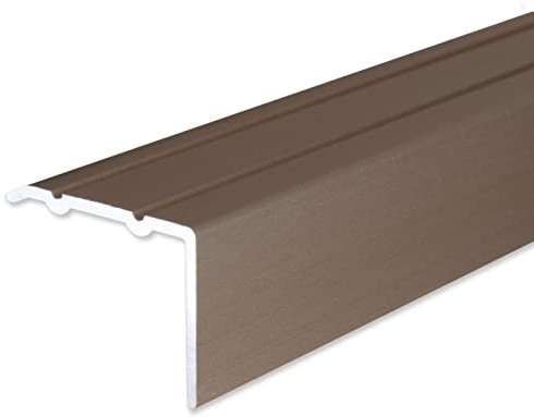 PROVISTON | Vinkelprofil | Aluminiumanodiserad | Bronsljus | Bredd 24,5 mm | Höjd 18 mm | Längd 1000 mm | Självhäftande | Trappkantprofil | Trappvinkel | Trappkant | Kombinera vinkel | 1 del