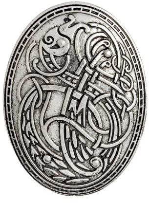 zalati Viking Norse Brooch Generic Pin Amulet Schweden Skandinavischer Drache Schmuck Damen Silber