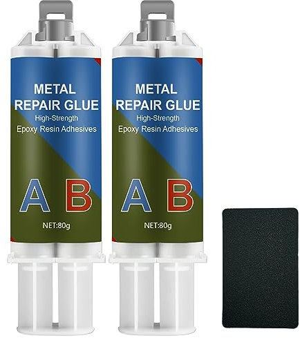 Metallkleber, 160g Flüssigmetall Hitzebeständig, 2 Komponenten Kleber für Metall, für Metall auf Metall, Edelstahl, Hartkunststoff, Aluminiumlegierung, Metallrohr, DIY-Basteln