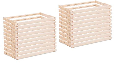 Wiesenfield WIE-BK-12 Langstroth Rähmchen waagerecht Drahtung Kiefer 483 x 448 x 232 mm 20 Stück Wabenhonig Rähmchen Bienenrahmen Bienen-Rähmchen