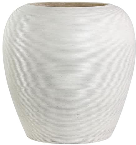 Olly & Rose Pflanzgefäß, extra groß, 39 cm, Weiß Vasen XL - Übertopf groß blumentopf Gross pflanzkübel groß außen