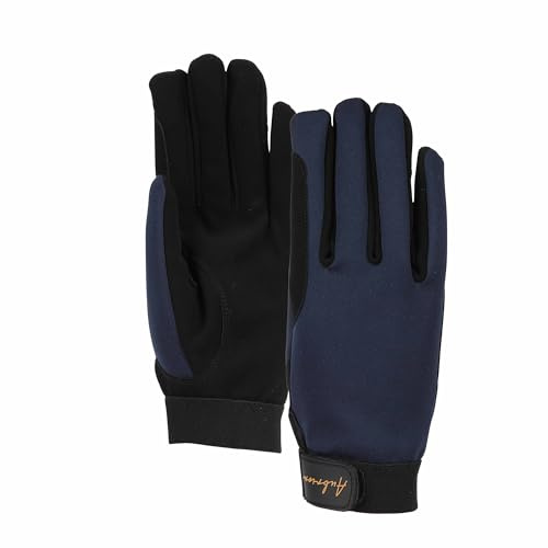Shires Aubrion Team Young Rider Winter Riding Gloves - Dark Navy Blue Medium
