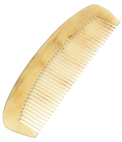 IWOWHERO Peigne en Corne Lissage et Prévention Chute Naturel Antistatique Compact et Portable pour Cheveux et Barbe pour Usage Quotidien