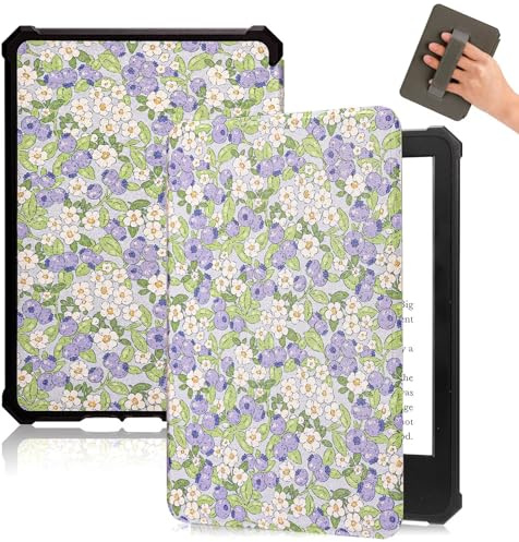 Fancity Custodia per Kindle Paperwhite da 6 (5a/6a/7a generazione), con cinghia da polso, funzione di accensione/spegnimento automatico, per Kindle Paperwhite 1/2/3 (versioni 2012, 2013, 2015, 2016),