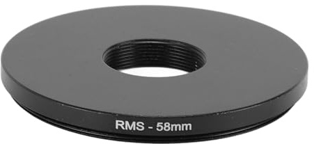 Microscope Objective Lens Adapter Ring for Macro Lenses or Telephoto Lenses, RMS Thread Adapter Ring, 5mm / 0.2in RMS Thread Depth (52mm)