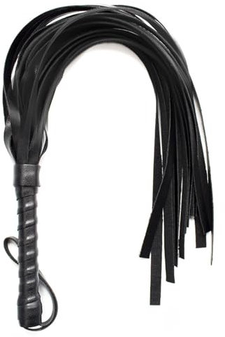 Fouet en Cuir Frangé, Fouet d'Entraînement Equestre en Cuir Outil d'Enseignement de Formation Fouet De Cheval pour Les Sports D'équitation en Plein Air Entraînement Quotidien à l'équitation (Noir