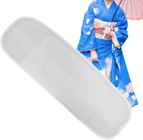 Ceinture de kimono pour femme, plaque avant en filet avec ceinture - Ceinture réglable pour femme pour kimono japonais - Ceinture enveloppante en judo traditionnel, blanc, Consulte la descripción