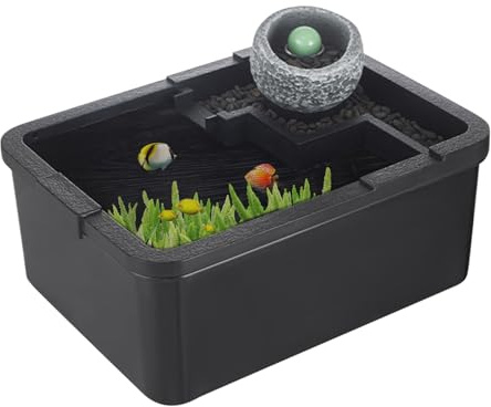 Petit Aquarium avec Filtre Et Éclairage Intégrés - Décoration De Table Basse avec Aquarium,Système Hydroponique avec Pompe USB pour Poissons Combattants, Crevettes et Méduses