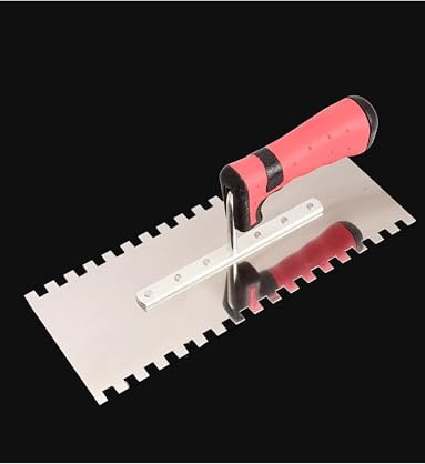 Double-sided Toothed Trowel, Notched Spreading Trowel, Ceramic Tile Notched Trowel, for Thinset, Or Cement-based Adhesives(10mm 280x110mm)