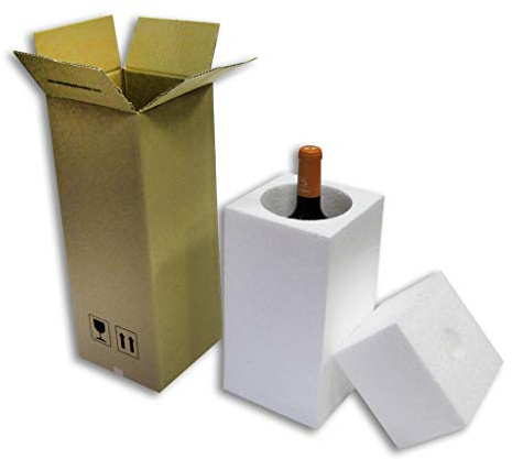 EMBALAJE EPS+CARTON 1 botella MAGNUM (lote de 15 unidades) ENVÍO GRATIS A PENÍNSULA