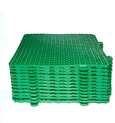 Dalle de plancher amovible Nayade Block 30x30 vert - Pack 12 Uds. Idéal pour les vestiaires, les piscines, les jardins, les spas, les coiffeurs pour chiens. Revêtement extérieur ou intérieur
